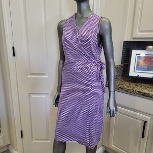 NWT B15 Sade New York Lavender Geometric Midi Dress - Size 12